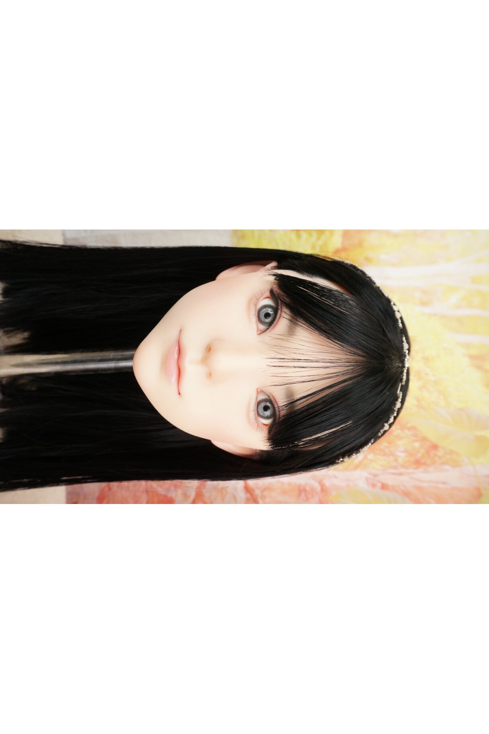 【中古】【O新古超美品 ホール未使用品】蛍火日記 #菜菜子（Nanako）硬めシリコンヘッド（口開閉機能あり、オーラル可能、眉毛と睫毛植毛付き） OP 髪の毛の植毛(黒髪)OP 単品(151〜164cm推奨)【オプション多数】