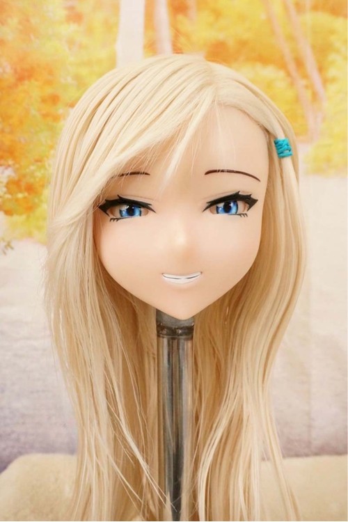 【中古】【O新古超美品】DollHouse168 色気美人 #Kasumi 髪の毛の植毛OP シリコンヘッド単品(90〜95cm推奨)(白髪)