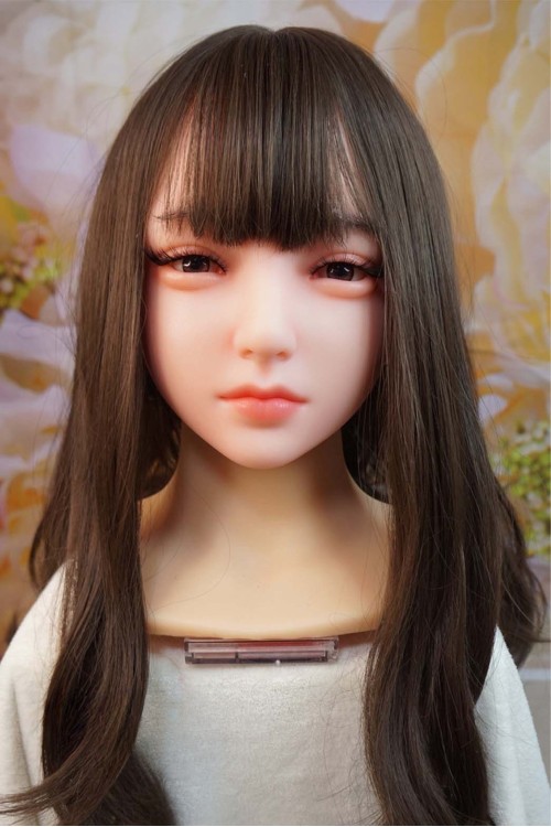 【新古美品 ホール未使用品】アート技研(Art-doll) #A6佳奈 ソフトシリコンヘッド単品 オーラル機能付きOP 眉毛下まつげ植毛OP 一体舌付き 視線移動 肌色 ナチュラル