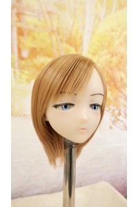 【中古】【O新古超美品】DollHouse168 色気美人 #RicoB 髪の毛の植毛OP シリコンヘッド単品(90〜95cm推奨)(茶髪)
