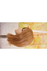 【O国内検品済 新品未使用即納品】 DollHouse168 色気美人 #RicoB 髪の毛の植毛OP シリコンヘッド単品(90〜95cm推奨)(茶髪)
