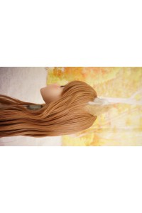 【中古】【O新古超美品】DollHouse168 色気美人 #ネコ娘 シリコンヘッド単品 髪の毛の植毛OP(90〜95cm推奨)(茶髪)