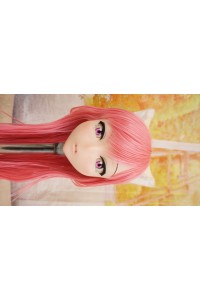 【中古】【O新古超美品】DollHouse168 色気美人 #ネコ娘 髪の毛の植毛OP シリコンヘッド単品(90〜95cm推奨)(ピンク髪)