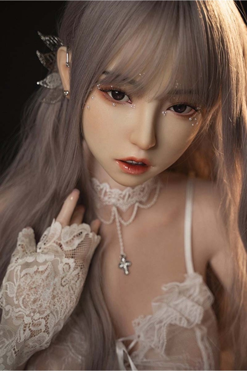 【O初心者応援パック 国内検品済 新品未使用即納品】Yearndoll #Y201-1軟性シリコンヘッド 158cm Dカップ 【進化版-リアル皮膚メイク付き】【フルシリコン製】
