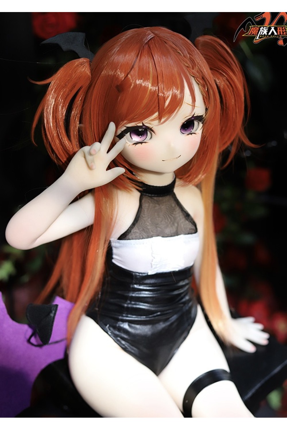【新品】MOZU DOLL 85cm Aカップ 魔族看板娘 サリヒル ソフトビニール製頭部 TPE製ボディ 肌色＆眼球色＆メイク＆ウィッグ＆衣装は宣材写真と同じ 6kg MOZU 0021