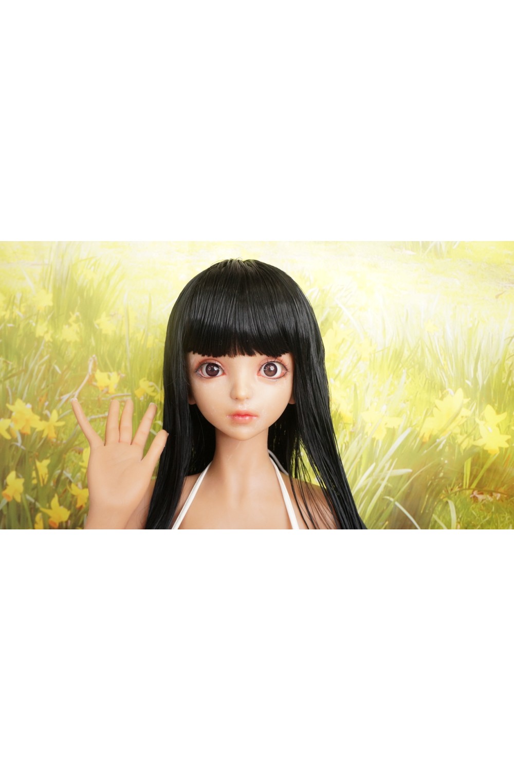 【超美品】誘美 凛希ヘッド100cm Gカップ フルシリコン製 ボディメイク ゼリー胸 眉毛と下睫毛の植毛 視点移動 膣の柔らか仕上げ 肌色 小麦色