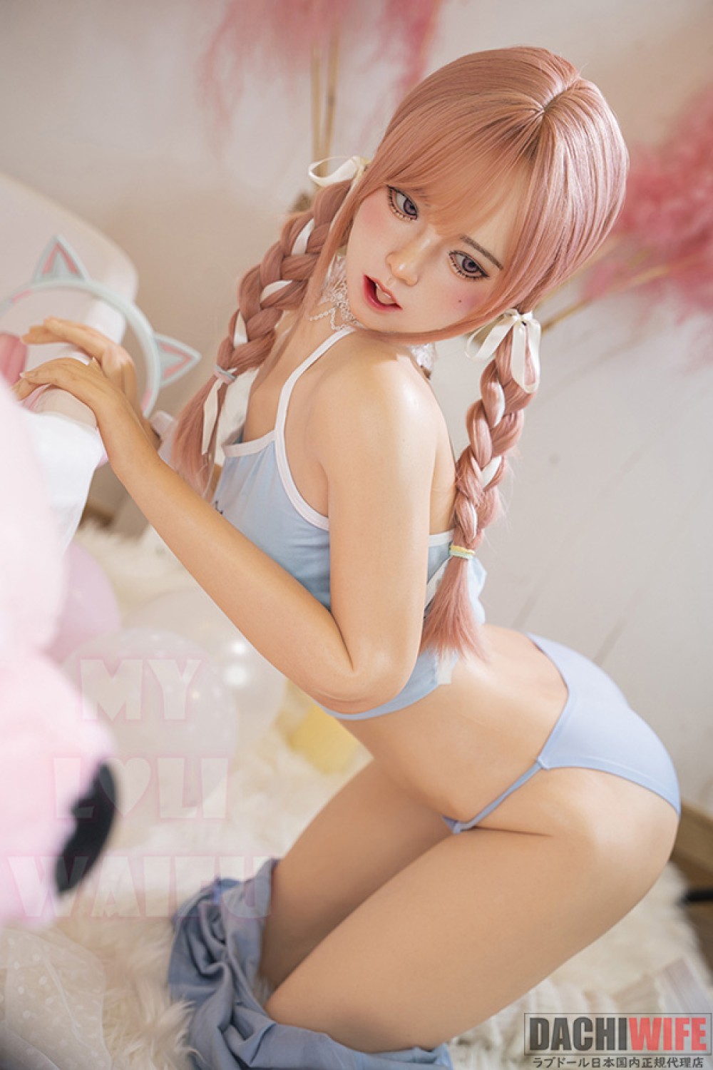 【新品】My Loli Waifu 略称MLWロり系ラブドール フルシリコン製 148cm Bカップ 美亜Miaヘッド 掲載画像は口開閉模擬口腔あり MLW 0048