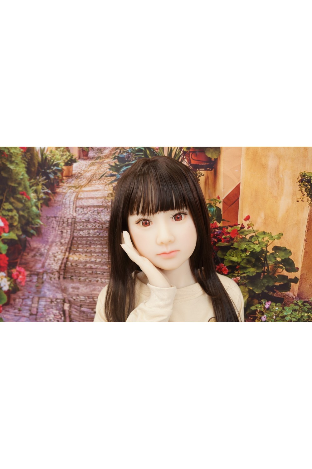 【中古】Momodoll #002 蕾ヘッド 138cm Aカップ 固定式舌OP 自立加工OP EVO骨格 肌色 自然