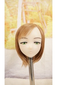 【O国内検品済 新品未使用即納品】 DollHouse168 色気美人 #RicoB 髪の毛の植毛OP シリコンヘッド単品(90〜95cm推奨)(茶髪)