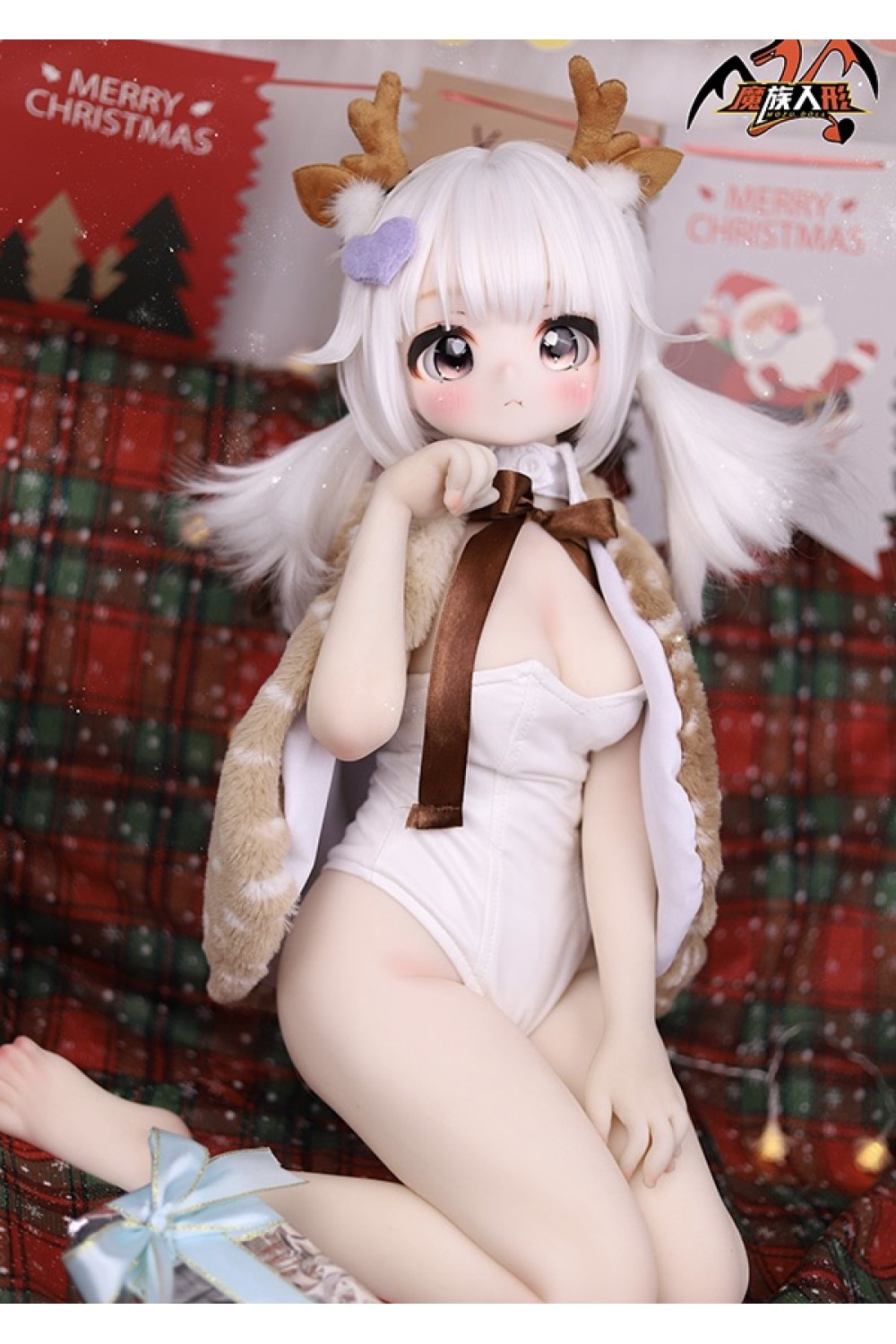 【新品】MOZU DOLL 85cm バスト大 鹿ちゃん ソフトビニール製頭部 TPE製ボディ 肌色＆眼球色＆メイク＆ウィッグ＆衣装は宣材写真と同じ 6kg MOZU 0015