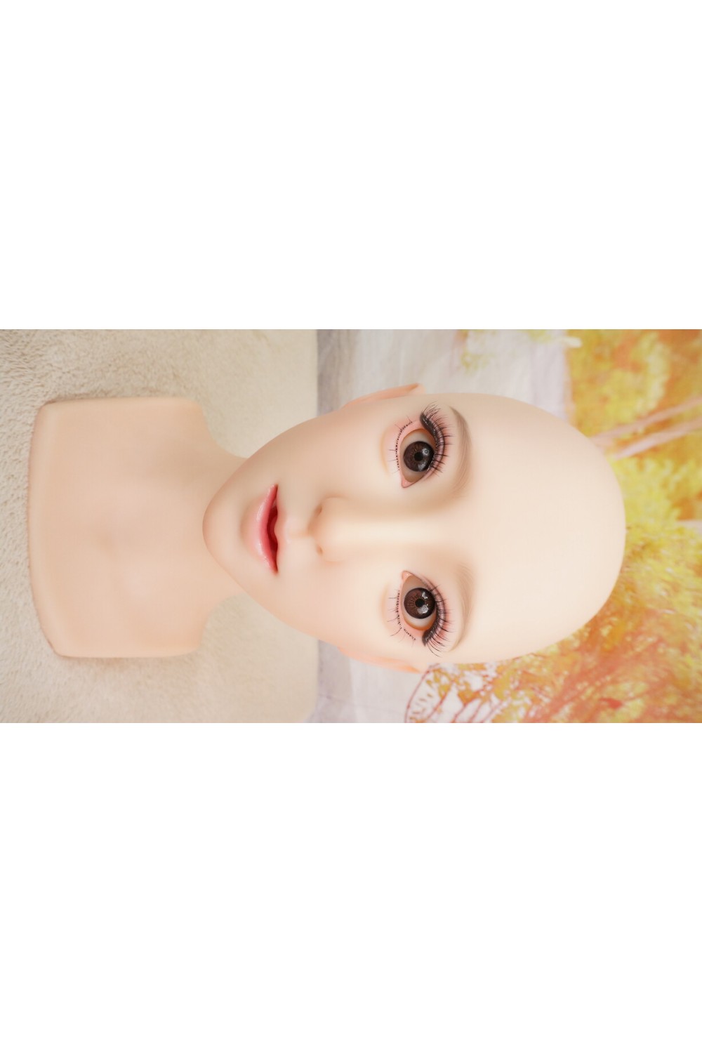 【中古】【O新古超美品 ホール未使用】蛍火日記 #莲（lian）軟性シリコンヘッド（口開閉機能あり、オーラル可能、描く眉毛と付け睫毛）単品(160〜165cm推奨)