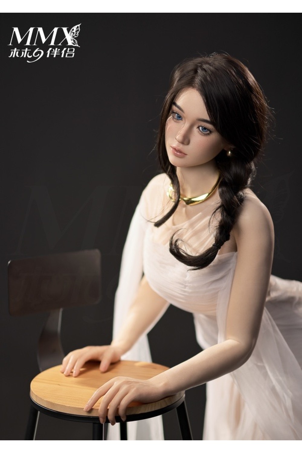 【新品】MMXDOLL（木木夕）163cm Dカップ 小橘子（Xiaojuzi）基基大人メイク② シリコン製リアルドール ウェディングドレス ダッチワイフ MM 0003