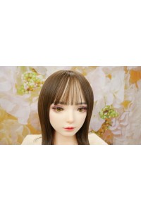 【新古超美品 ホール未使用品】GDSINO #G1-洛紫シリコンヘッド BRメイク 眉毛と下睫毛の植毛OP 視点移動 肌色 ホワイト