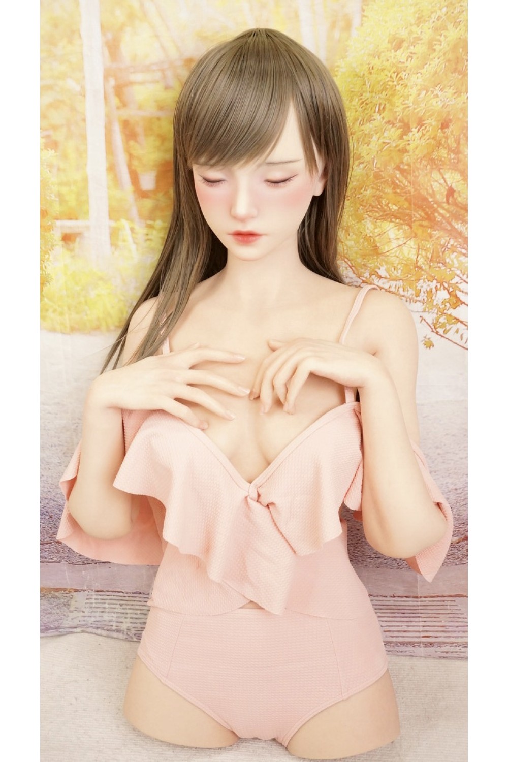 【O初心者応援パック 国内検品済 新品未使用即納品】 Doll Senior #梦RreamROSシリコンヘッド （口開閉機能付き 眉毛と睫毛植毛式 オーラル機能可能(約10cm) 歯と舌付き） 92cm S46 ソフトゼリーお尻 【 奈也(Not ye) シリーズ】【フルシリコン製】