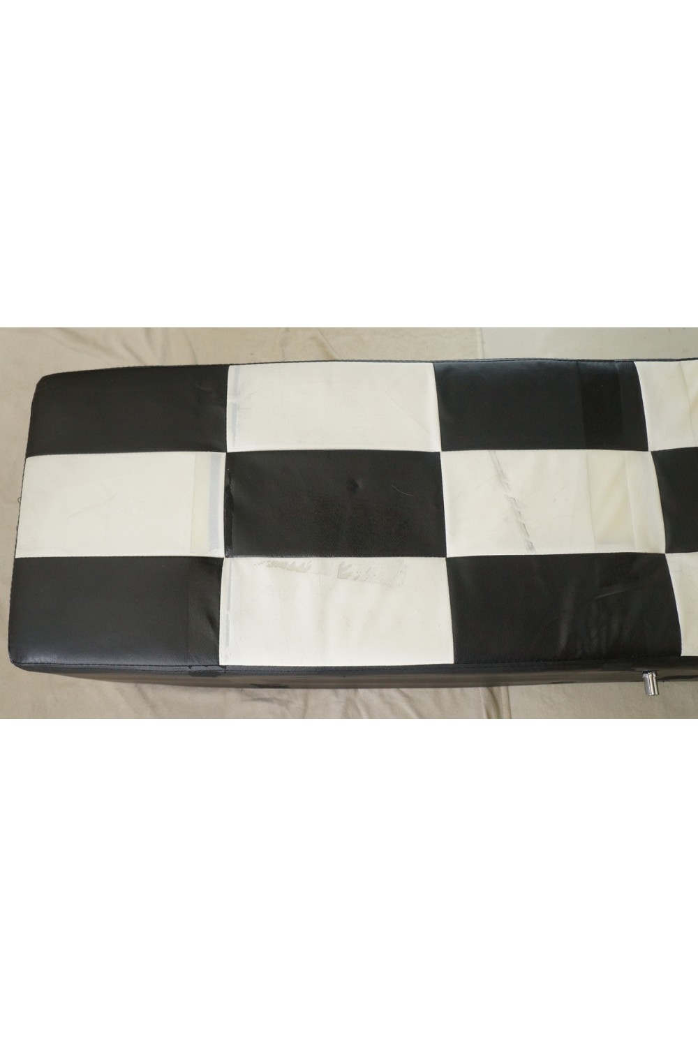 【中古】収納革ツールロック付き収納ソファー 160cmまで収納可能