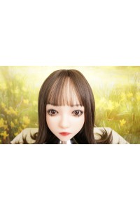 【新古超美品】otona love #葉月シリコンヘッド 眉毛と下睫毛の植毛 視点移動 肌色 自然色 シリコンヘッド単品