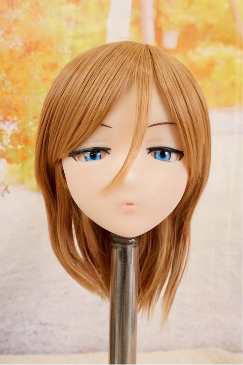 【O国内検品済 新品未使用即納品】 DollHouse168 色気美人 #RicoBシリコンヘッド単品(90〜95cm推奨)(茶髪)