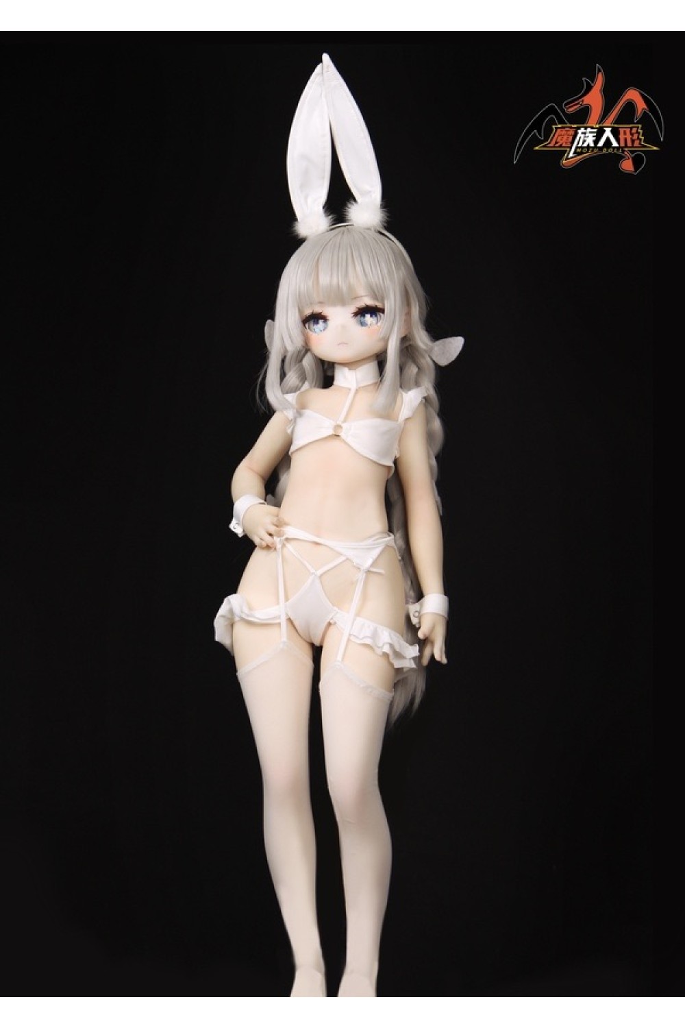 【新品】MOZU DOLL 85cm Aカップ 白兎 ル・マランコス ソフトビニール製頭部 TPE製ボディ 肌色＆眼球色＆メイク＆ウィッグ＆衣装は宣材写真と同じ 6kg MOZU 0015