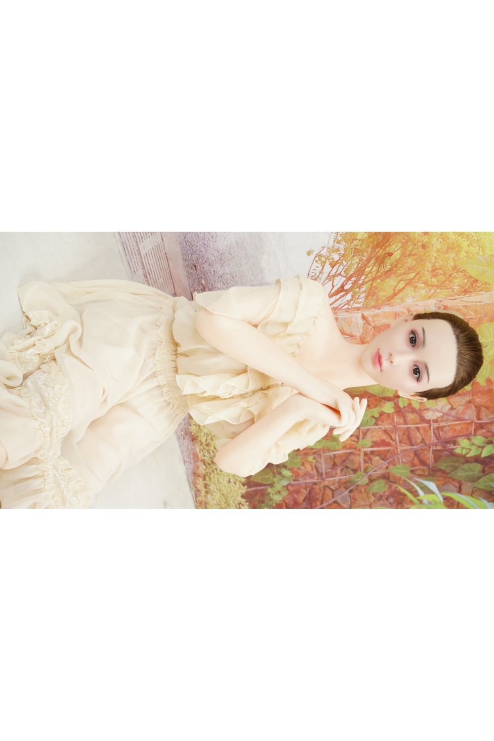 【O新古美品 ホール未使用品】Cosdoll #12ヘッド 168cm Gカップ 髪の毛の植毛OP 中空胸 自立加工OP EVO骨格 肌色 ナチュラル
