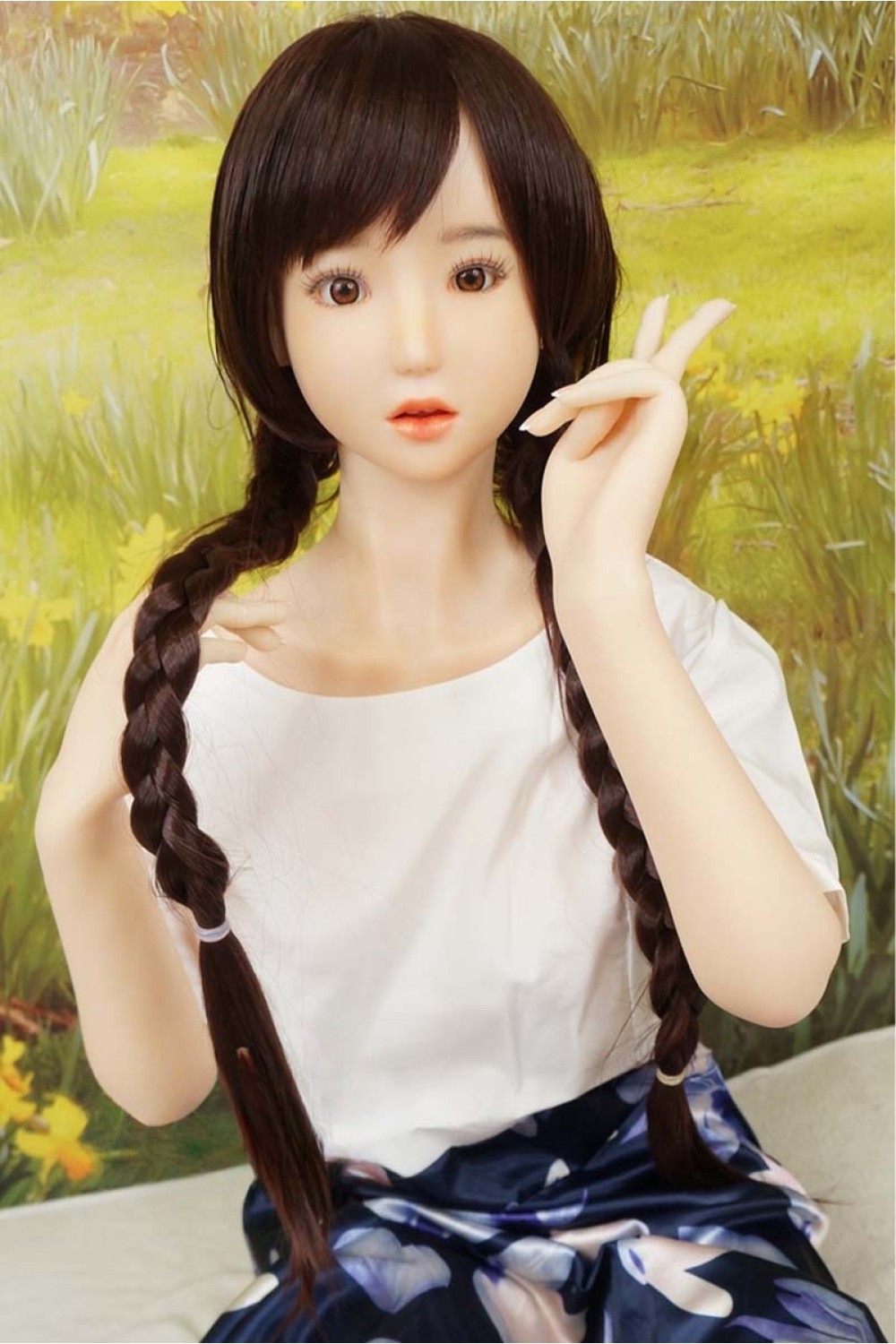 【初心者応援パック 美品】EXDOLL（アルテトキオ）#Wakana(Type E)ヘッド145cm 普通胸 衣装付属 ネイル（付け爪）OP 指ワイヤー加工OP 視点移動OP 骨格 グリップタイプ 肌色 クリーム