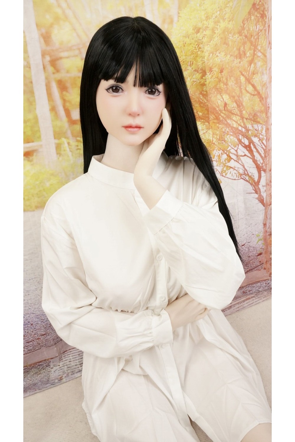 【中古】【初心者応援パック 中古美品】SHEDOLL #城之内 真弓硬質シリコンヘッド 職人メイク 髪の毛の植毛OP 158cm Cカップ【CR超ソフト】