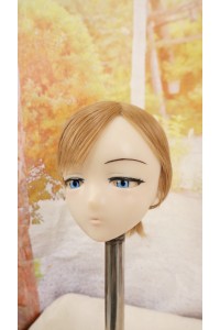 【O国内検品済 新品未使用即納品】 DollHouse168 色気美人 #RicoB 髪の毛の植毛OP シリコンヘッド単品(90〜95cm推奨)(茶髪)