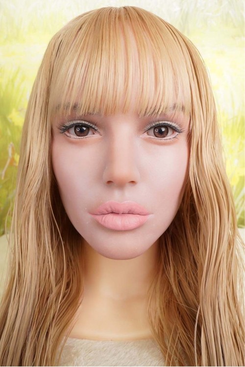 【新古超美品】ZELEX（元WAXDOLL）#GE55軟性シリコンヘッド 眉毛の植毛 視点移動 肌色 浅小麦色