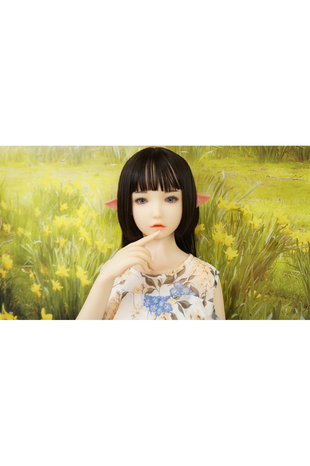 【初心者応援パック 中古】EXDOLL（アルテトキオ）#NINA(elf) 145cm+（巨乳）衣装付属 視点移動OP 指ワイヤー加工OP ネイル（付け爪)OP 骨格：グリップタイプ 肌色 クリーム