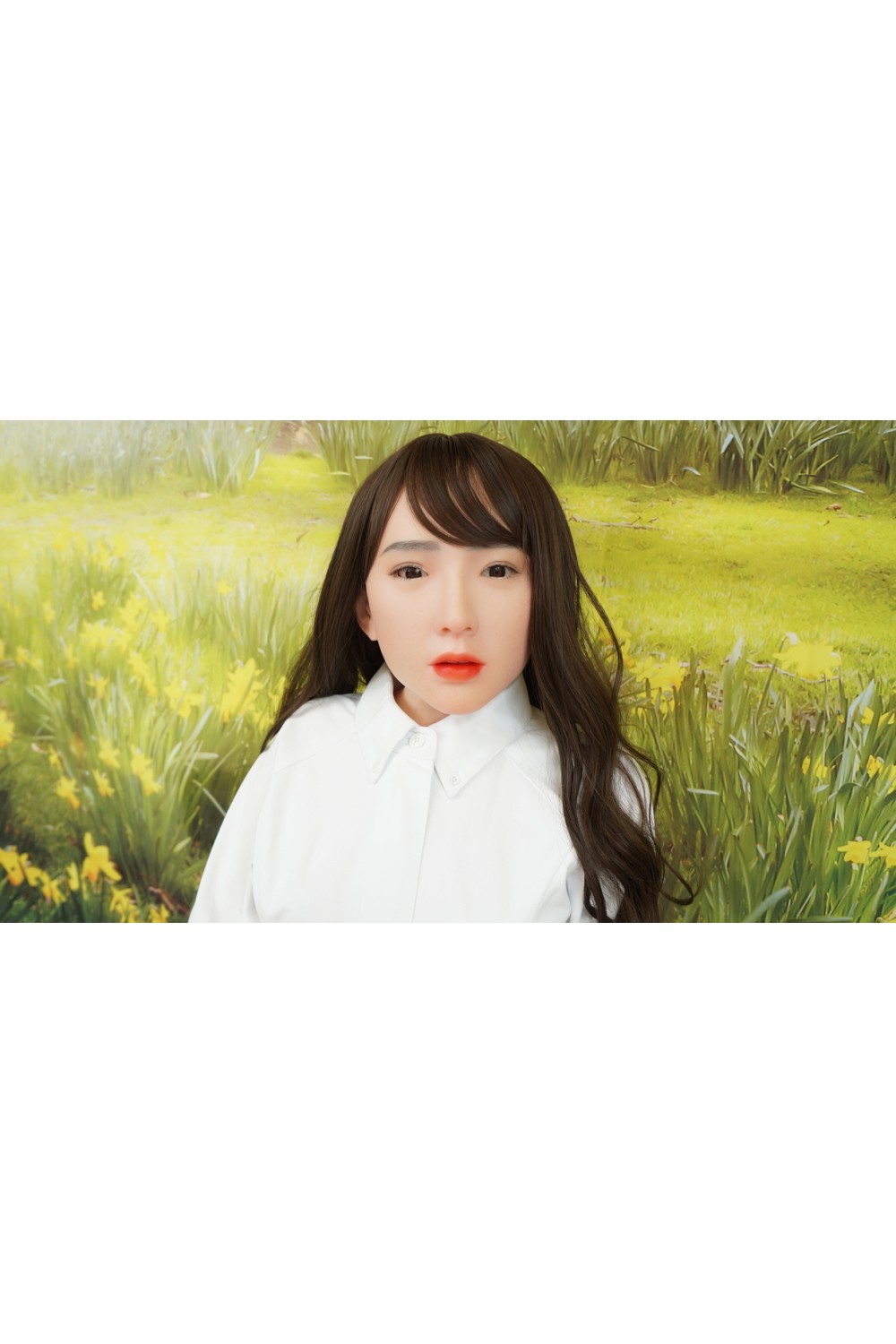 【中古】WAXDOLL #GE07 硬質シリコンヘッド 旧型 148cm AAカップ ボディリアルメイク付き ゼリー胸 自立加工OP 視点移動 眉毛と睫毛植毛 陰毛植毛OP 膣の柔らか仕上げ 新骨格 肌色 ナチュラル