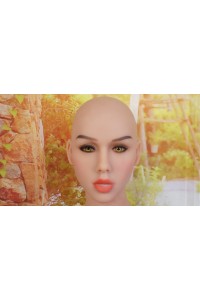 【新古美品ホール未使用品】WM Dolls #198(舌付き)+ #233 163cm Hカップ 欧米仕様 中空胸 自立加工 新骨格 肌色 ダークブラウン