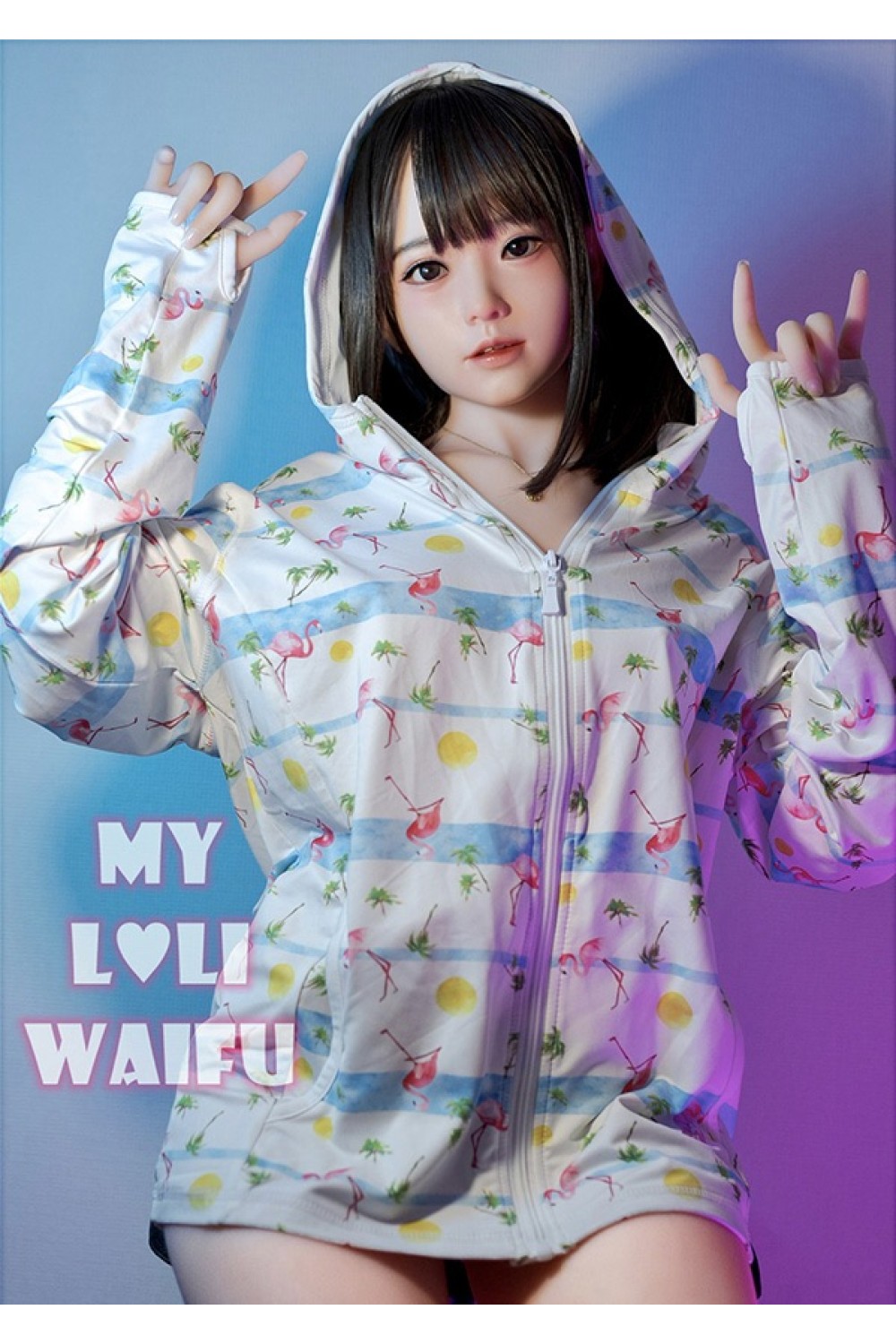【新品】My Loli Waifu 148cm Bカップ 美亜 Miaヘッド 略称MLWロり系ラブドール TPE材質ボディー ヘッド材質選択可能 メイク選択可能 MLW 0023