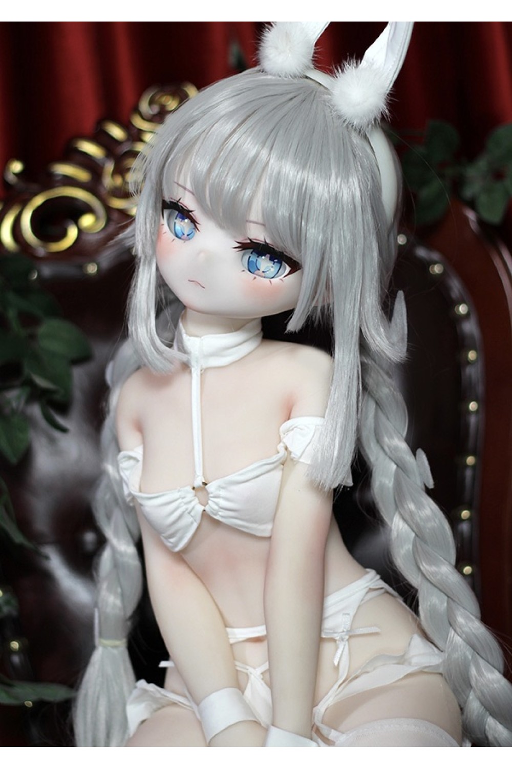 【新品】MOZU DOLL 85cm Aカップ 白兎 ル・マランコス ソフトビニール製頭部 TPE製ボディ 肌色＆眼球色＆メイク＆ウィッグ＆衣装は宣材写真と同じ 6kg MOZU 0015