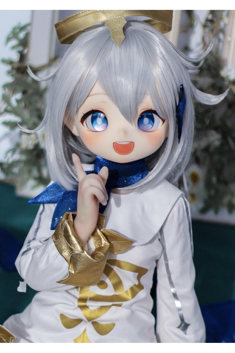 【新品】6kg ソフトビニール製頭部 TPE製ボディ MOZU DOLL 85cm Aカップ 派蒙（Paimeng) 肌色＆眼球色＆メイク＆ウィッグ＆衣装は宣材写真と同じ 小型で軽量化で収納しやい 使いやすい MOZU 0005