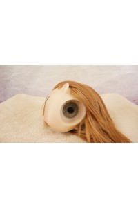 【中古】【O新古超美品】DollHouse168 色気美人 #RicoB 髪の毛の植毛OP シリコンヘッド単品(90〜95cm推奨)(茶髪)