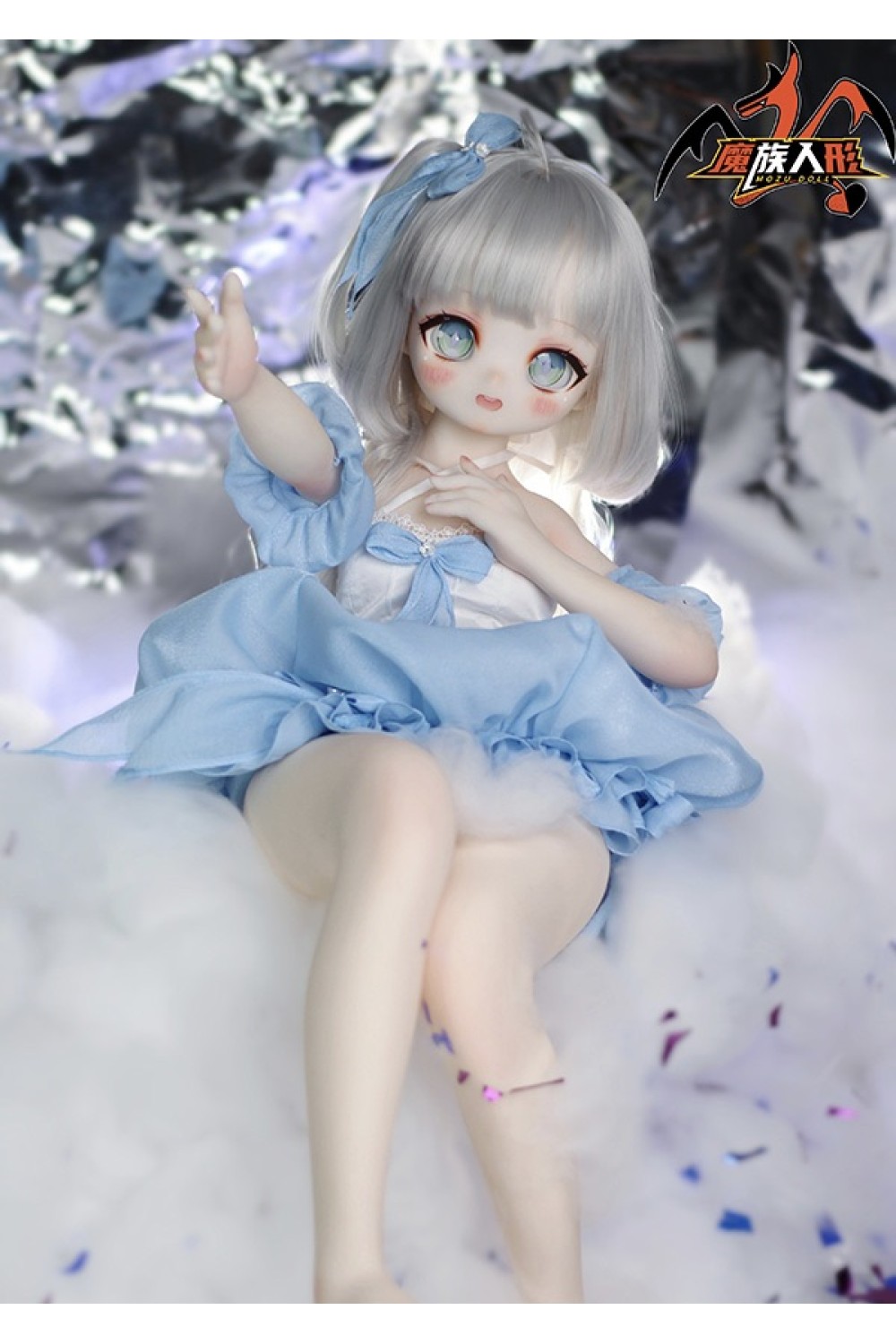 【新品】MOZU DOLL 85cm Aカップ クラゲちゃん ソフトビニール製頭部 TPE製ボディ 肌色＆眼球色＆メイク＆ウィッグ＆衣装は宣材写真と同じ 6kg MOZU 0014