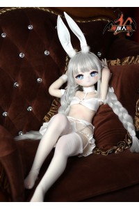 【新品】MOZU DOLL 85cm Aカップ 白兎 ル・マランコス ソフトビニール製頭部 TPE製ボディ 肌色＆眼球色＆メイク＆ウィッグ＆衣装は宣材写真と同じ 6kg MOZU 0015