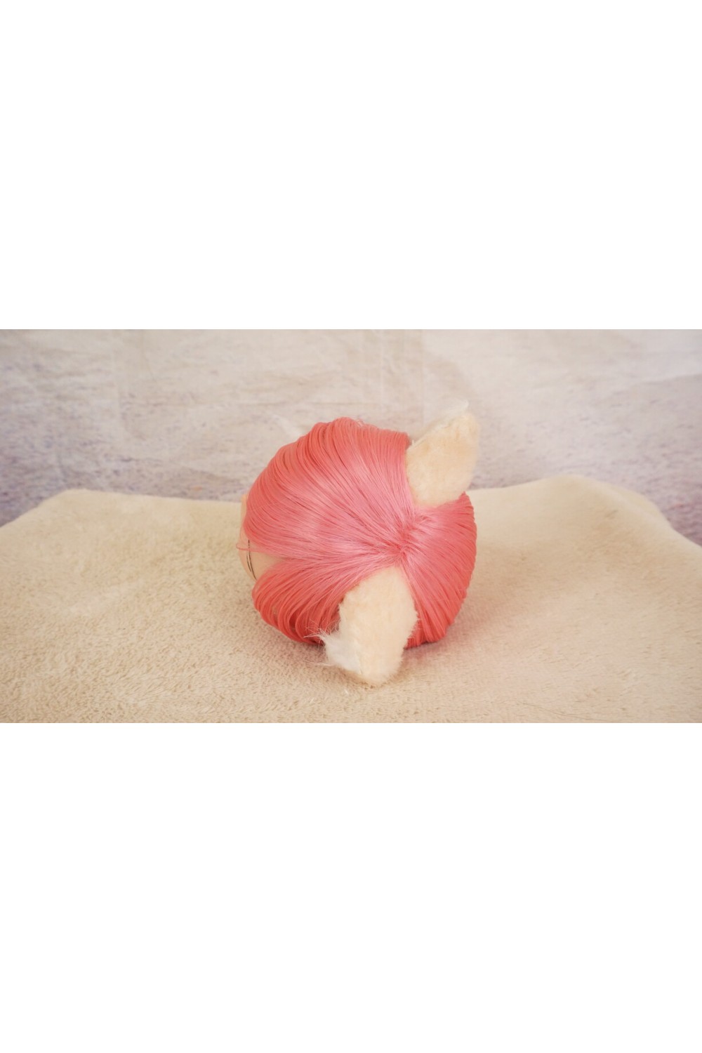【中古】【O新古超美品】DollHouse168 色気美人 #ネコ娘 髪の毛の植毛OP シリコンヘッド単品(90〜95cm推奨)(ピンク髪)