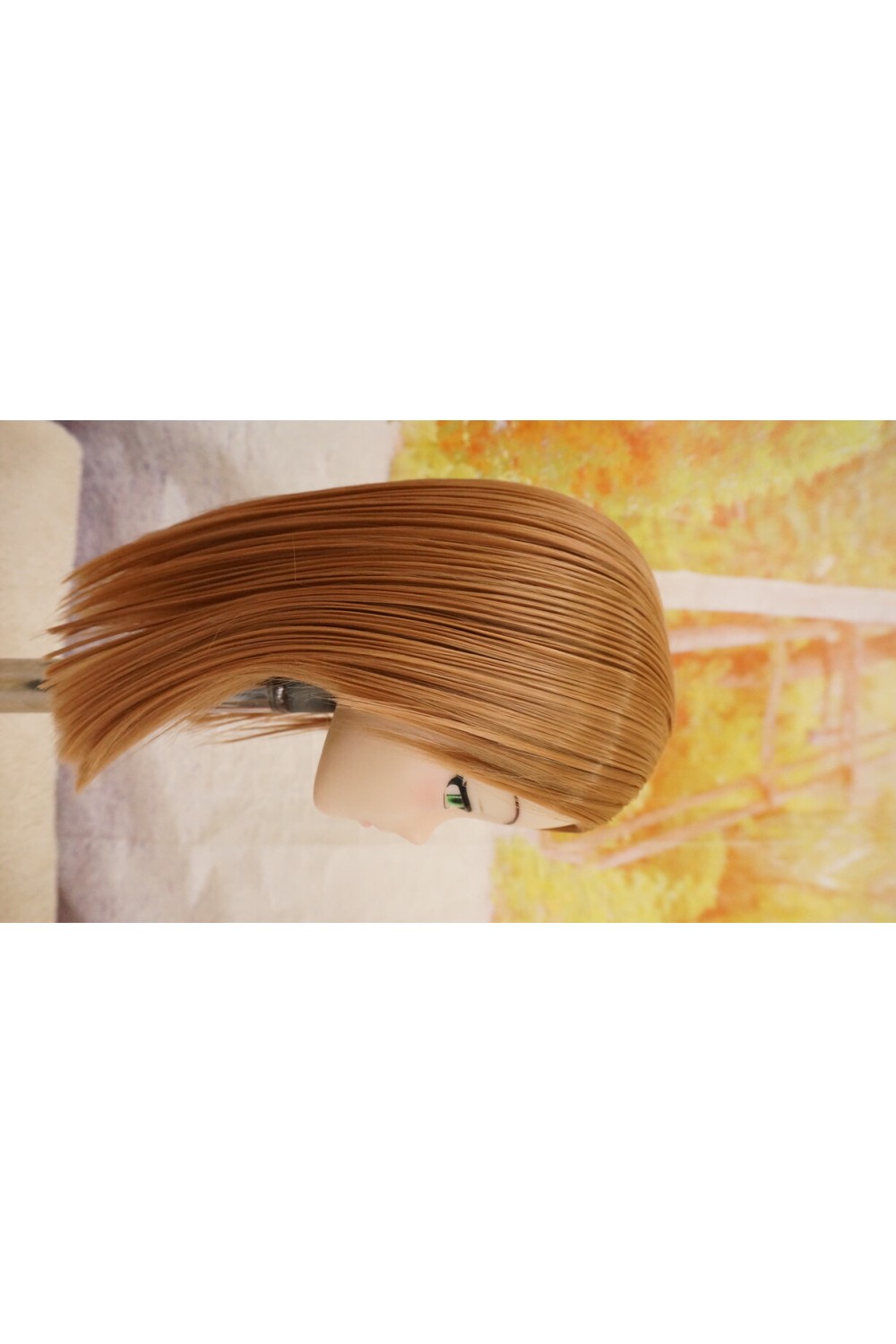 【中古】【O新古超美品】DollHouse168 色気美人 #RicoB 髪の毛の植毛OP シリコンヘッド単品(90〜95cm推奨)(茶髪)