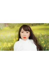 【中古】WAXDOLL #GE07 硬質シリコンヘッド 旧型 148cm AAカップ ボディリアルメイク付き ゼリー胸 自立加工OP 視点移動 眉毛と睫毛植毛 陰毛植毛OP 膣の柔らか仕上げ 新骨格 肌色 ナチュラル