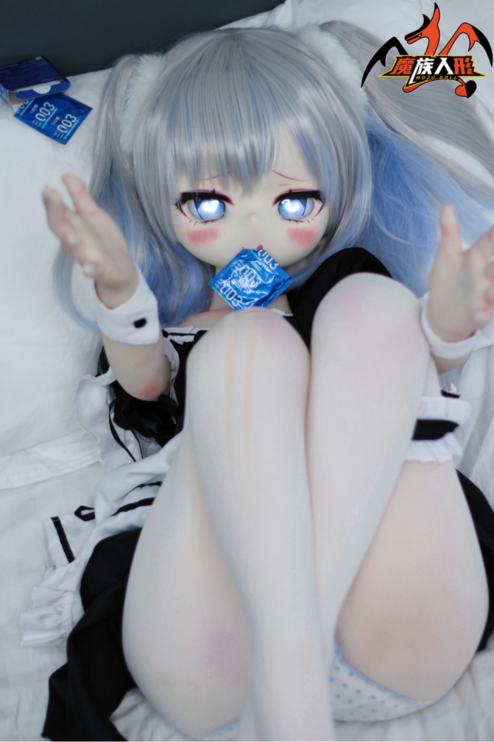 【新品】【新作 ヘッド二つ付き！ボディ二種類選択可能】MOZU DOLL 130cm 未来ちゃん シリコン製頭部 TPE製ボディ 肌色＆眼球色＆メイク＆ウィッグ＆衣装は宣材写真と同じ MOZU 0003