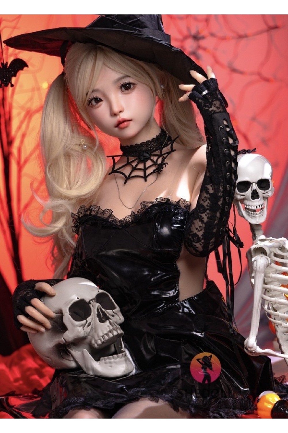 【新品】SHEDOLL 148cm Dカップ 洛小乙(Luoxiaoyi)ヘッド ハロウィーン 掲載画像はシリコン材質ボディ ラブドール ボディー材質など選択可能 カスタマイズ可能 SHE 0076
