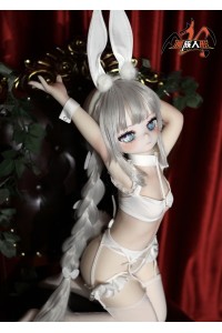 【新品】MOZU DOLL 85cm Aカップ 白兎 ル・マランコス ソフトビニール製頭部 TPE製ボディ 肌色＆眼球色＆メイク＆ウィッグ＆衣装は宣材写真と同じ 6kg MOZU 0015