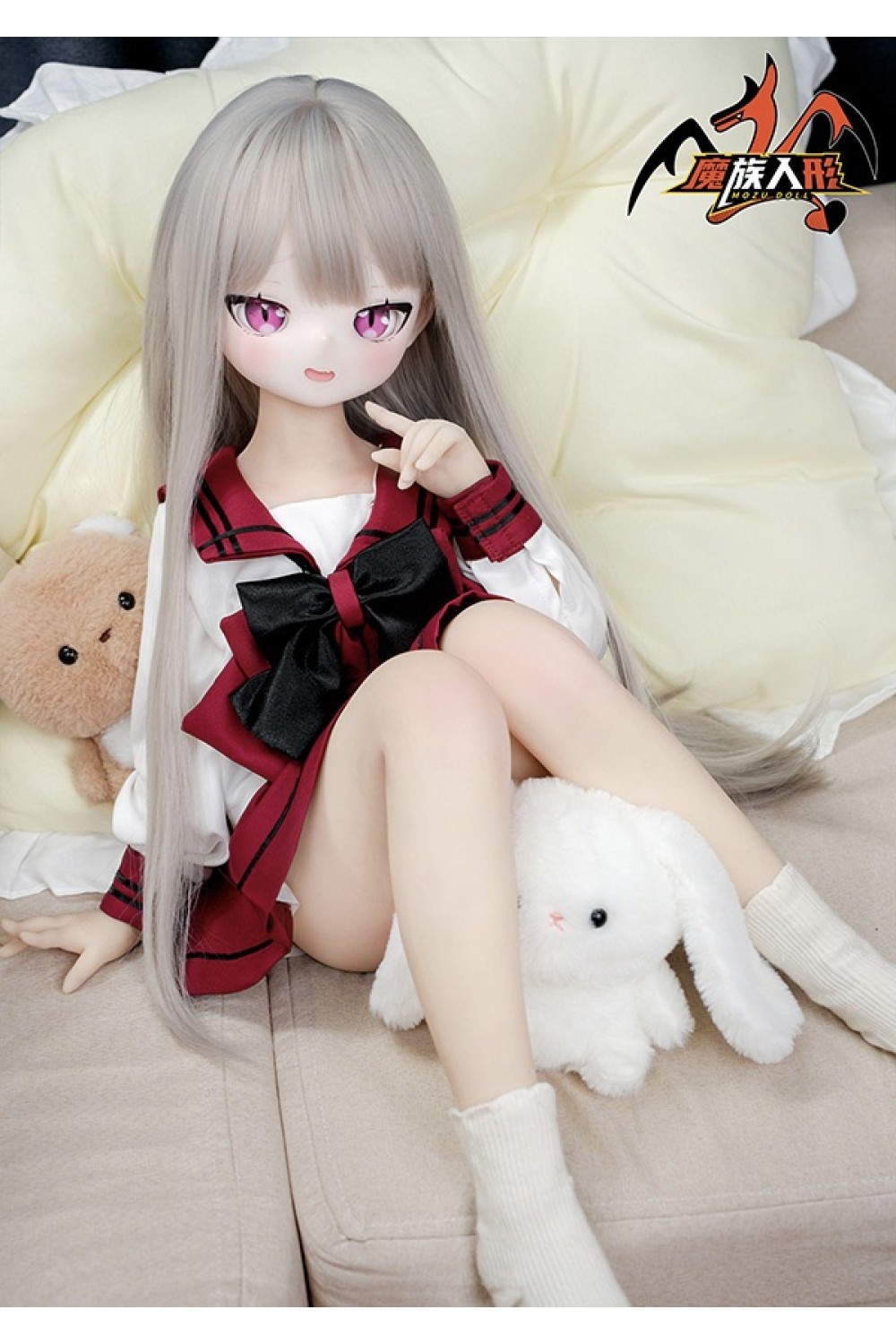 【新品】MOZU Doll【A級】85cm 奈奈（Nona）ヘッド 6kg ソフトビニール製頭部 TPE製ボディ 肌色＆眼球色＆メイク＆ウィッグ＆衣装は宣材写真と同じ 小型で軽量化で収納しやい 使いやすい MOZU 0028