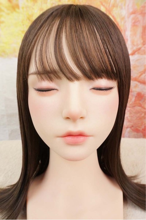 【中古】【O新古超美品 ホール未使用品】Doll senior #28梦 rosシリコンヘッド（口開閉機能付き 眉毛と睫毛植毛式 オーラル機能可能(約10cm) 歯と舌付き）OP単品(165〜170cm推奨)