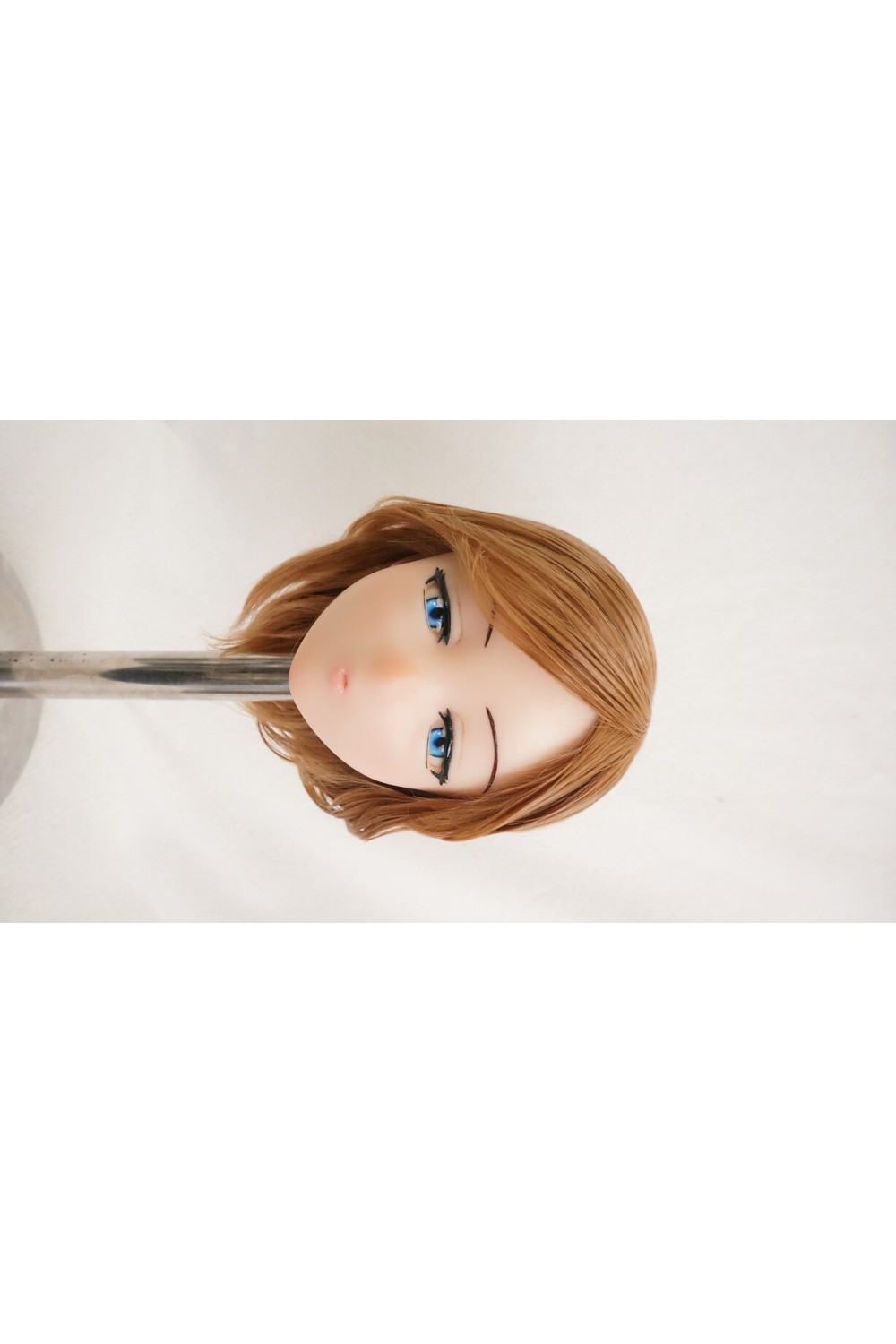 【O国内検品済 新品未使用即納品】 DollHouse168 色気美人 #RicoB 髪の毛の植毛OP シリコンヘッド単品(90〜95cm推奨)(茶髪)