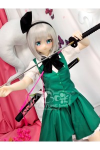 【新品】Aotume Doll アニメドール 145cm Bカップ #102ヘッド 妖夢コス ヘッド及びボディー材質選択可能 AOT 0055
