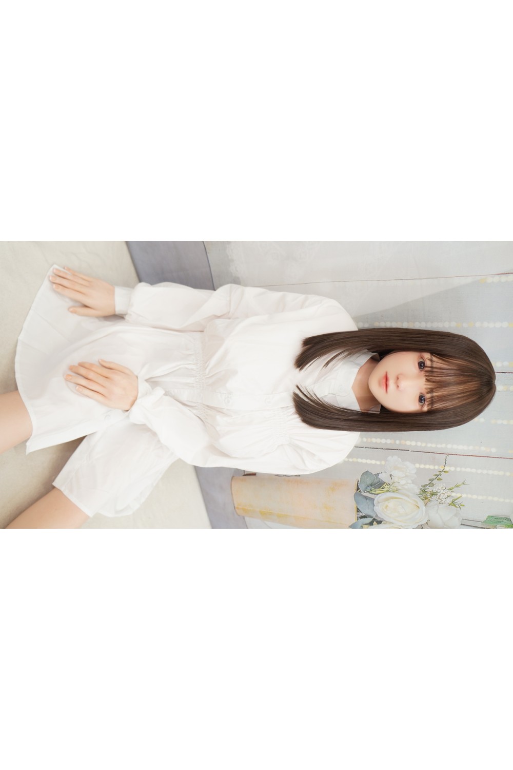 【初心者応援パック 美品】Bezlya Doll #F硬質シリコンヘッド ＋シリコンドール 156㎝ Gカップ 衣装付属 眉毛と睫毛の植毛 指関節 視点移動 新骨格 肌色 ナチュラル