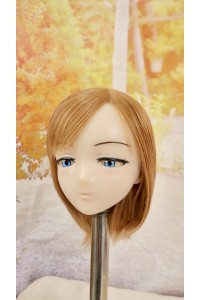【O国内検品済 新品未使用即納品】 DollHouse168 色気美人 #RicoB 髪の毛の植毛OP シリコンヘッド単品(90〜95cm推奨)(茶髪)