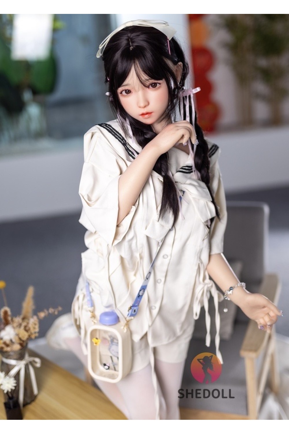 【新品】SHEDOLL 148cm Dカップ 洛小乙（Luoxiaoyi）ヘッド メイク② ラブドール ボディー材質など選択可能 カスタマイズ可能 掲載画像はフルシリコン製 SHE 0040