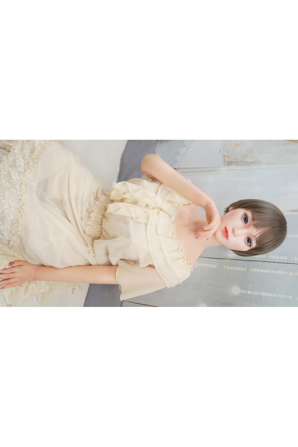 【中古】WAXDOLL #GE57Z-4 硬性シリコンヘッド＋ILDoll 160cm Eカップボディ 超リアルメイク ゼリー胸 視点移動 新骨格 肌色 ナチュラル